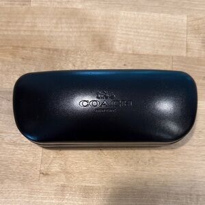 Coach Glossy Black Eyeglass Hard Case Clamshell Holder